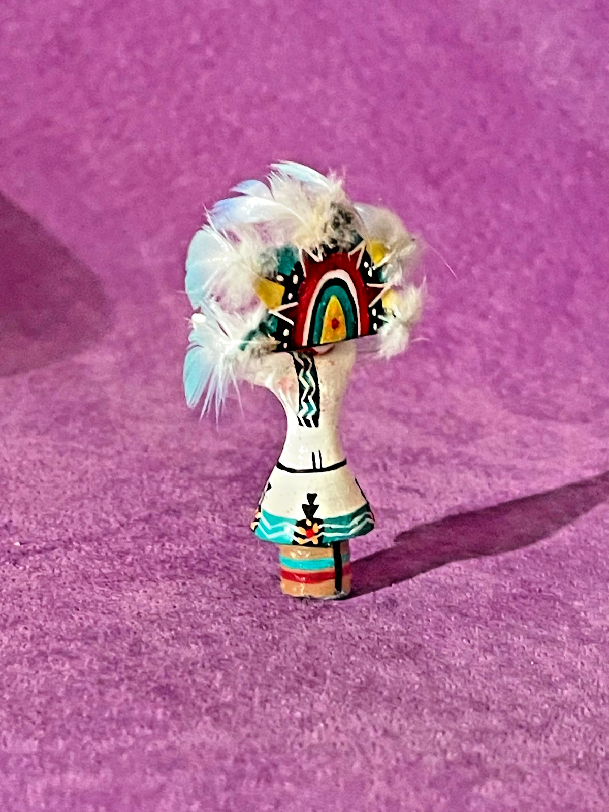 MINIATURE-KACHINA-APACHE GAAN DANCER-NATIVE AMERICAN-TINY FINE DETAILS-1.75"