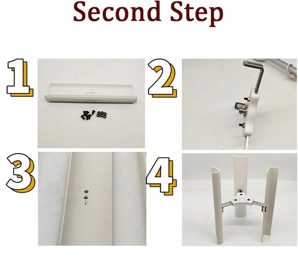 12V Vertical Wind Turbine Generator 3 Blades Charger Windmill Power Teach Mode