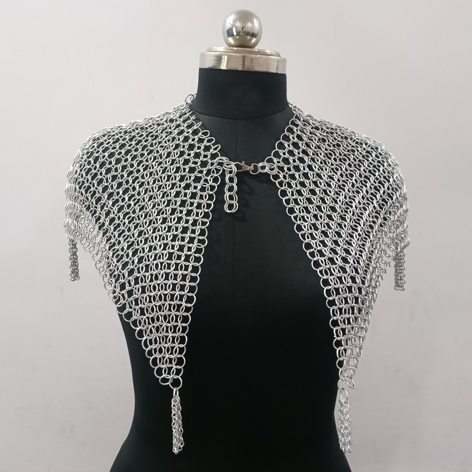 Medieval Chainmail Scarf Aluminum Butted 10mm Ring Handmade Renaissance Costume