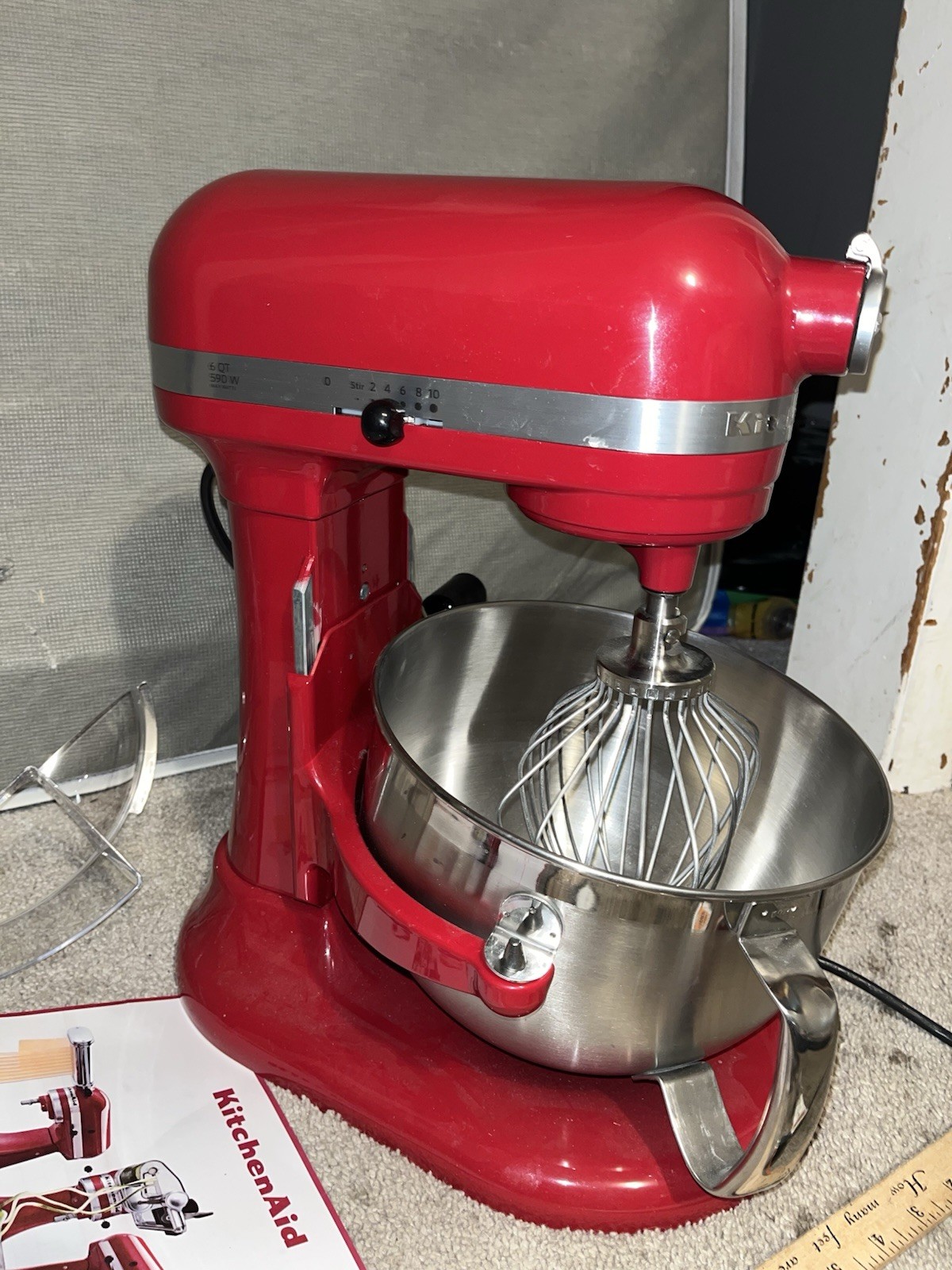 NOS KitchenAid KP26M9XCER 6 Quart 590 W Bowl-Lift Stand Mixer Ultra Power Soft 7