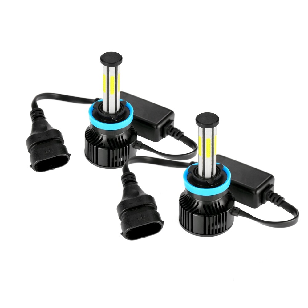 6-Sides H11 H9 LED Headlight Bulbs Low Beam Super Bright 15000W 2500000LM White