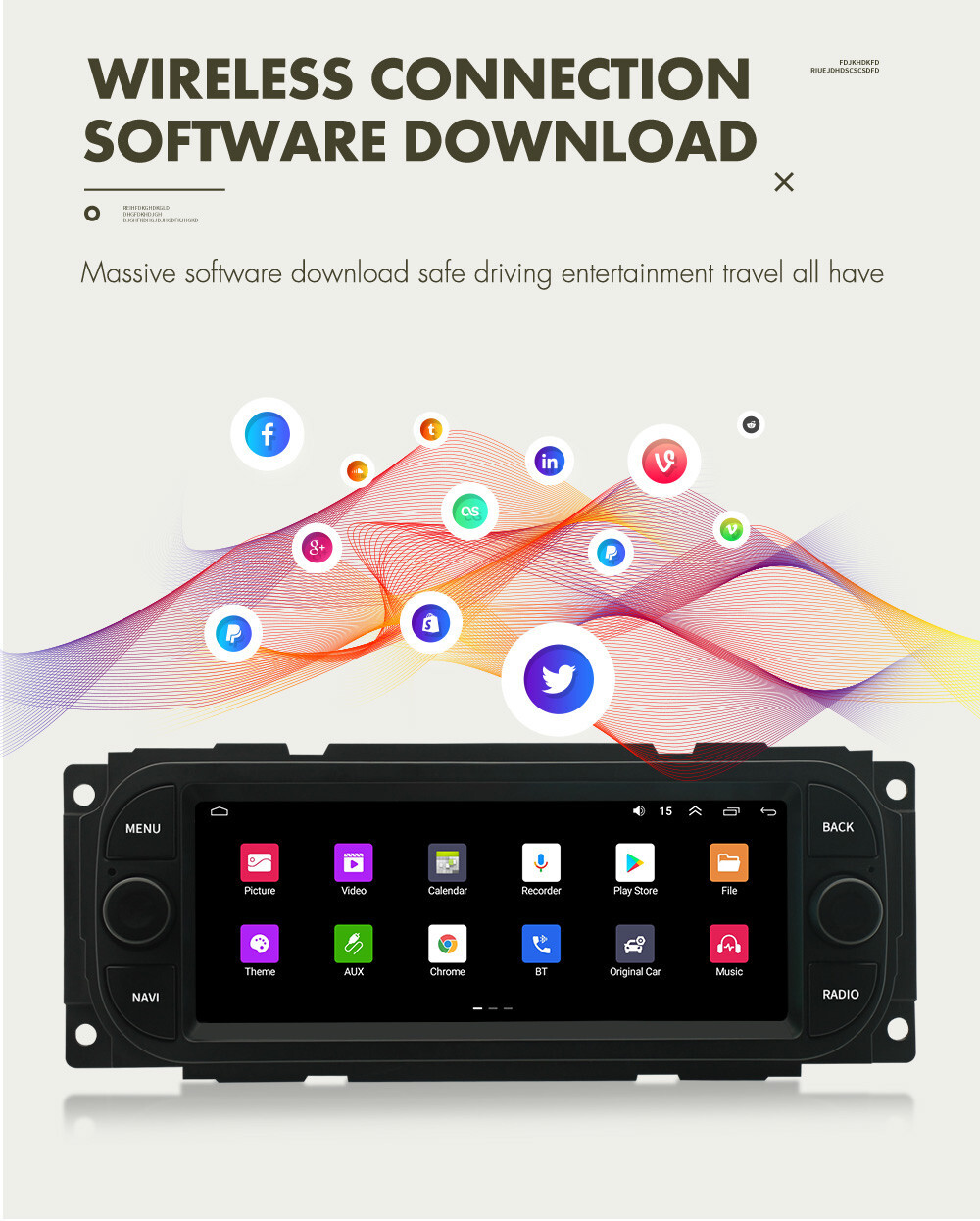 Touch Screen Car Radio Player BT SWC W/Cam Fit For Chrysler PT Cruiser 2000-2006