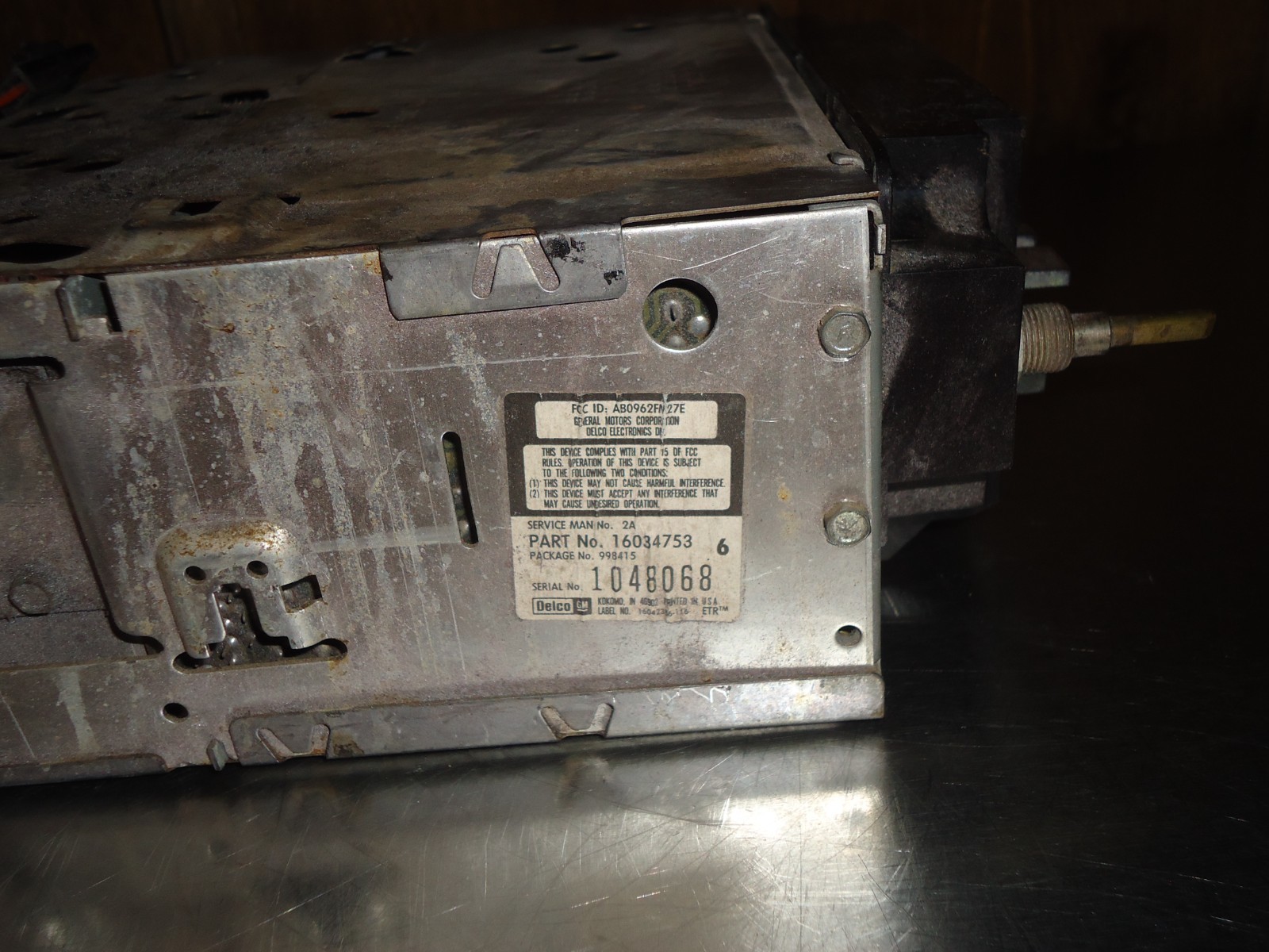 OEM Delco AM/FM Cassette Radio 16034753 1980's Chevrolet Pontiac Buick Olds GM