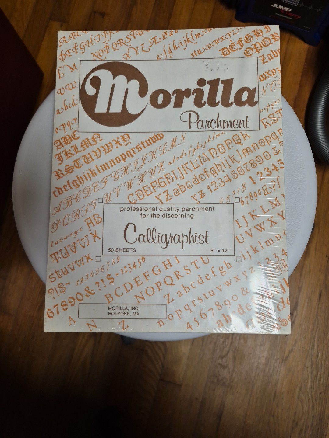 Vintage Deadstock Calligraphic Parchment Paper By Morilla Co., Closed In 1982