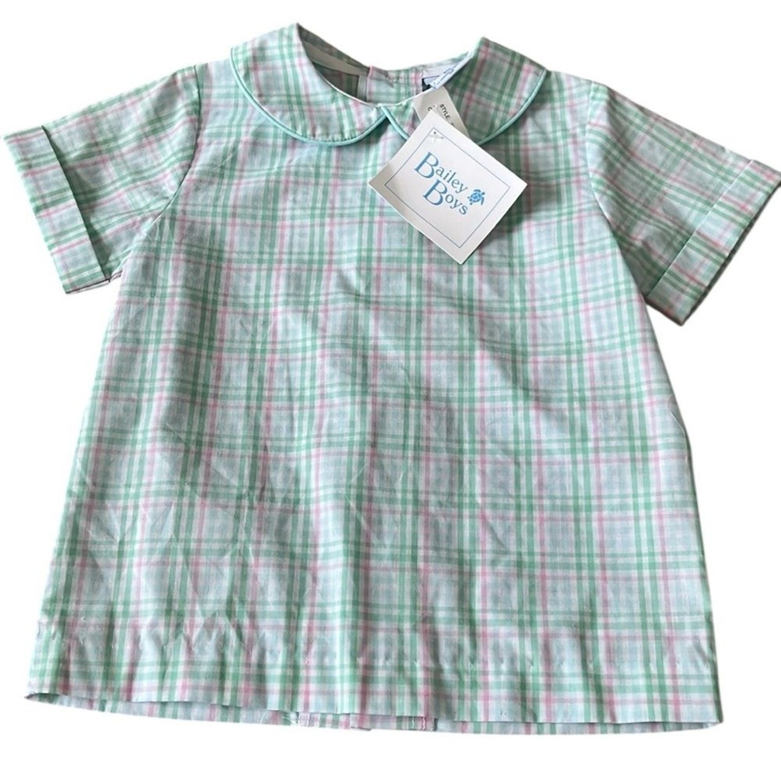 Bailey Boys Cypress Plaid Boys Piped Shirt Collar Preppy NWT New 4T