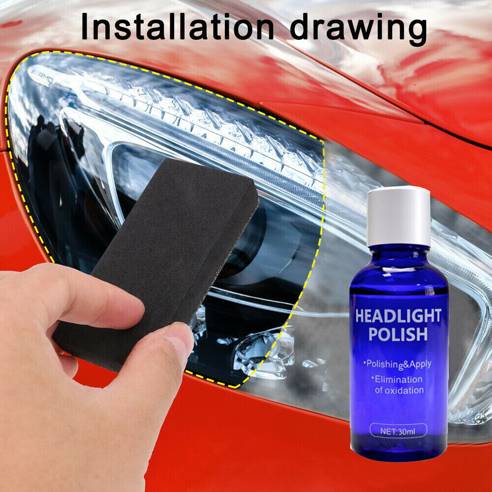 Pro Car Headlight Lens Restoration Repair Kit Polish Cleaner Cleaning Tool