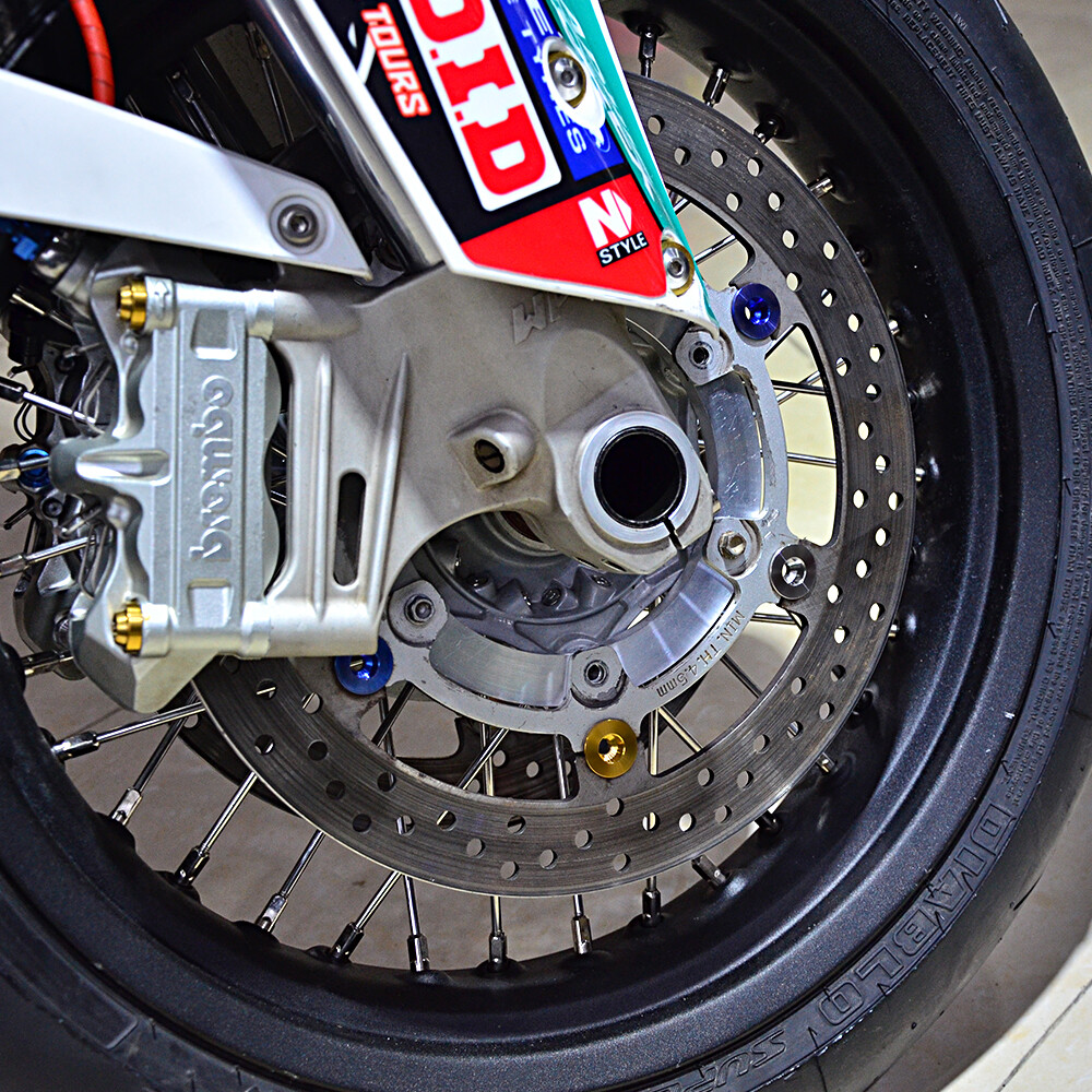 6PCS Motorcycle Bobbins Rivets w/ E-clips Floating Washers Fit Brembo Brake Disc