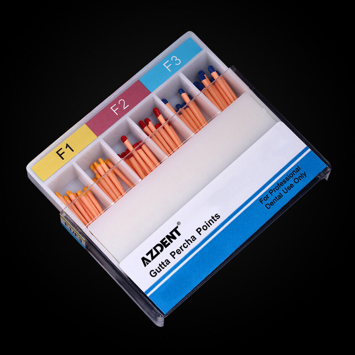 AZDENT Dental Endodontic Gutta Percha Points Endo Root Canal GP F1.F2.F3