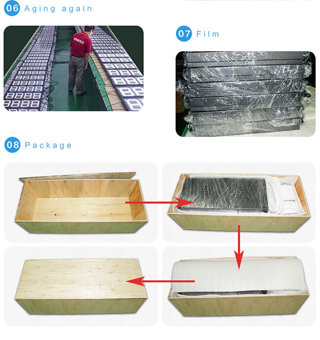 12V LED OIL GAS STATION Electronic Fuel PRICE SIGN 8",10',12',14" PCB sign board