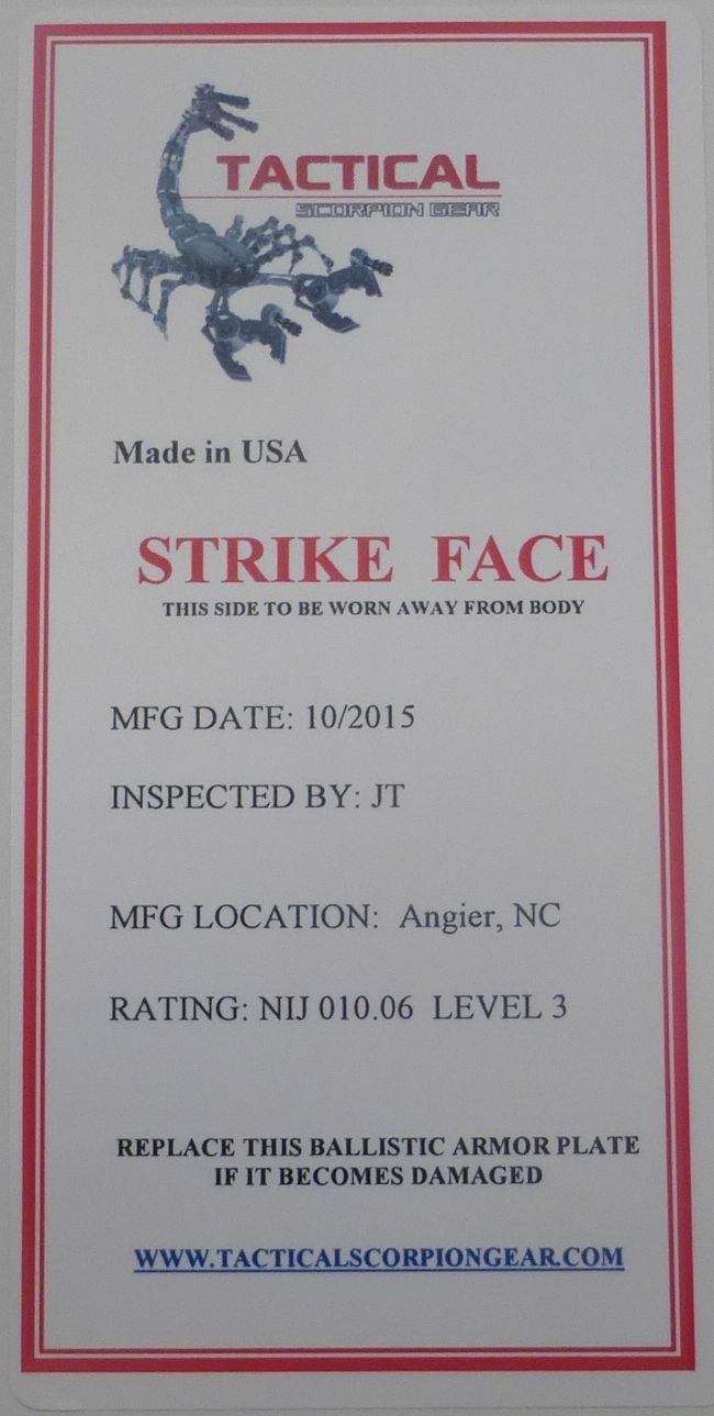 Scorpion Pair Level III AR500 Steel Body Armor Two 11 x 14 Plates + Trauma Pads