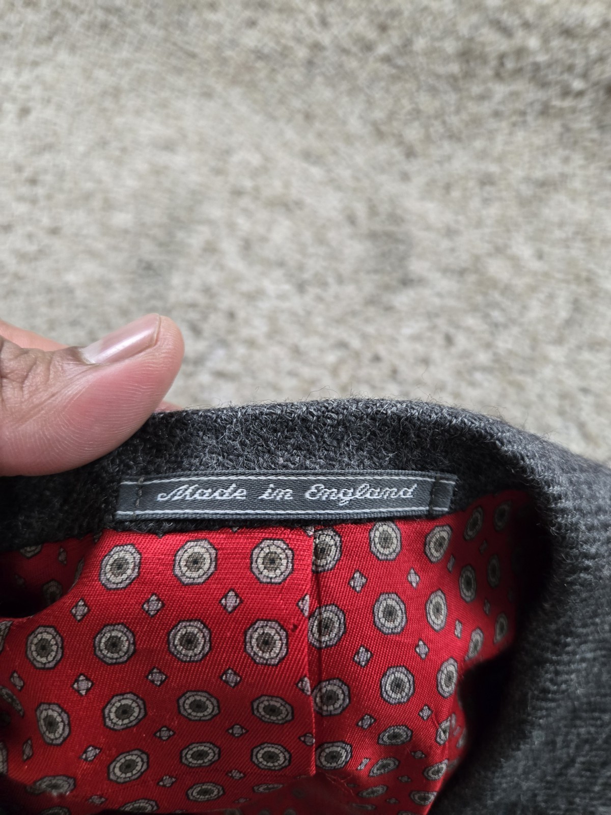 Vintage Carroll & Co Chester Barrie Blazer Jacket Mens 40 S Gray Tweed England