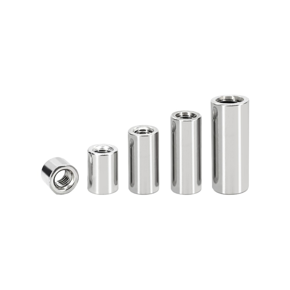 Stainless lengthen Round Nut Standoff Spacer Pillar Female Thread Studs M2 - M20