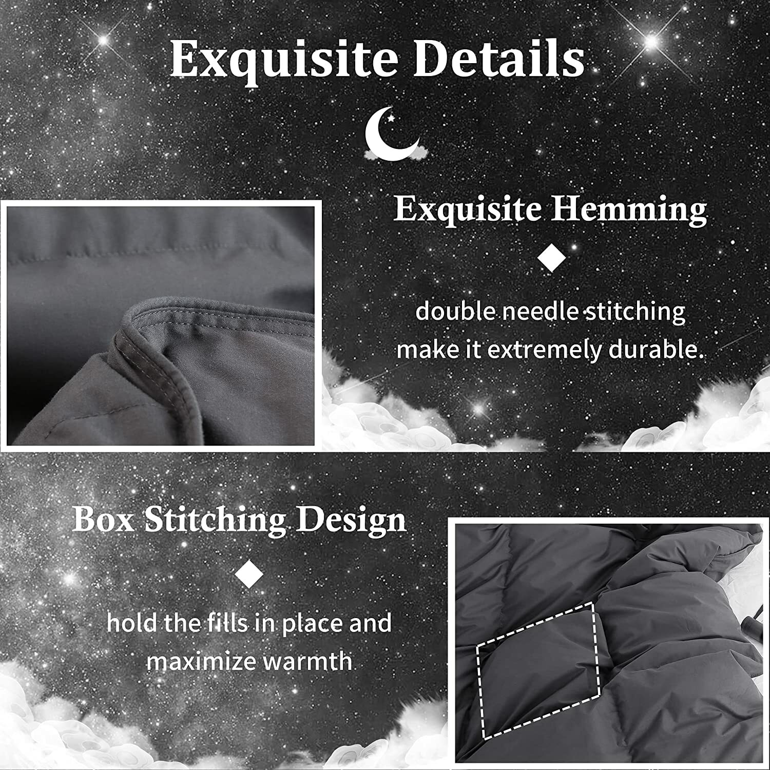 Grey Comforter Duvet Insert - All Season Down Comforter with Corner Tabs