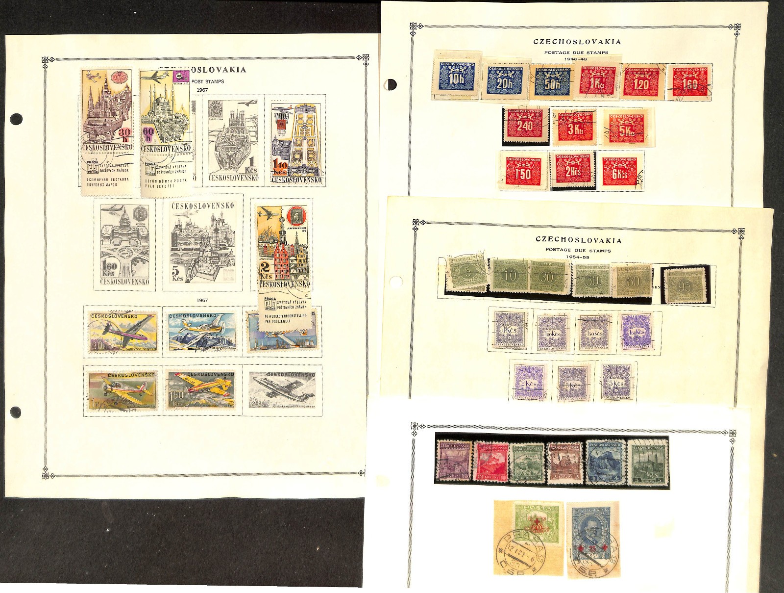 Czechoslovakia Stamp Collection on 80 Scott International Pages, 1918-1974 (CH)