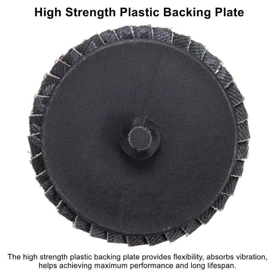 20pcs 2inch Flat Flap Disc Roll Lock Sanding Grinding Wheels 40 60 80 120 Grit