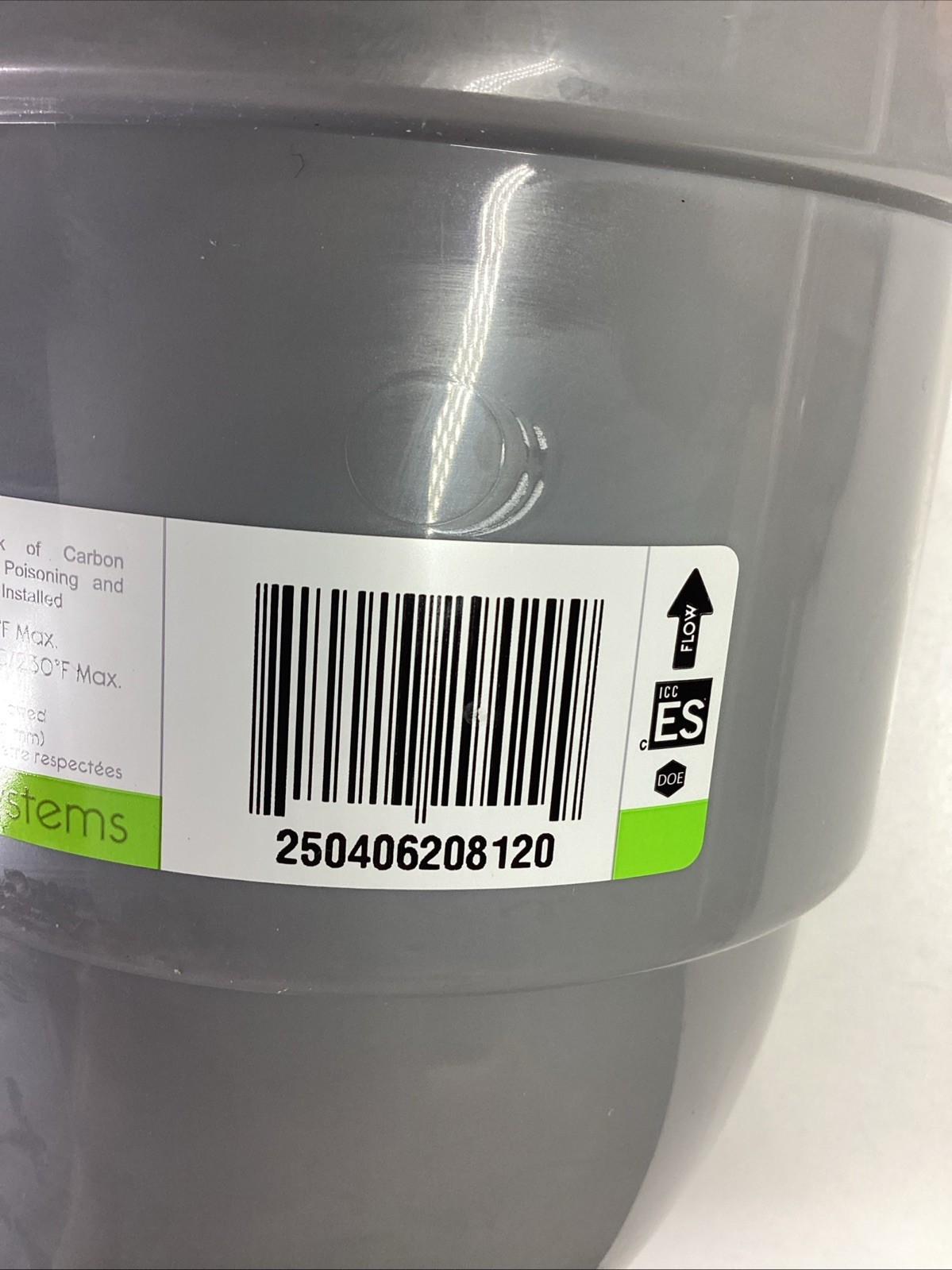 6x Centrotherm Innoflue ISELS0487-6 Polypropylene 87 Degree Elbow 4"