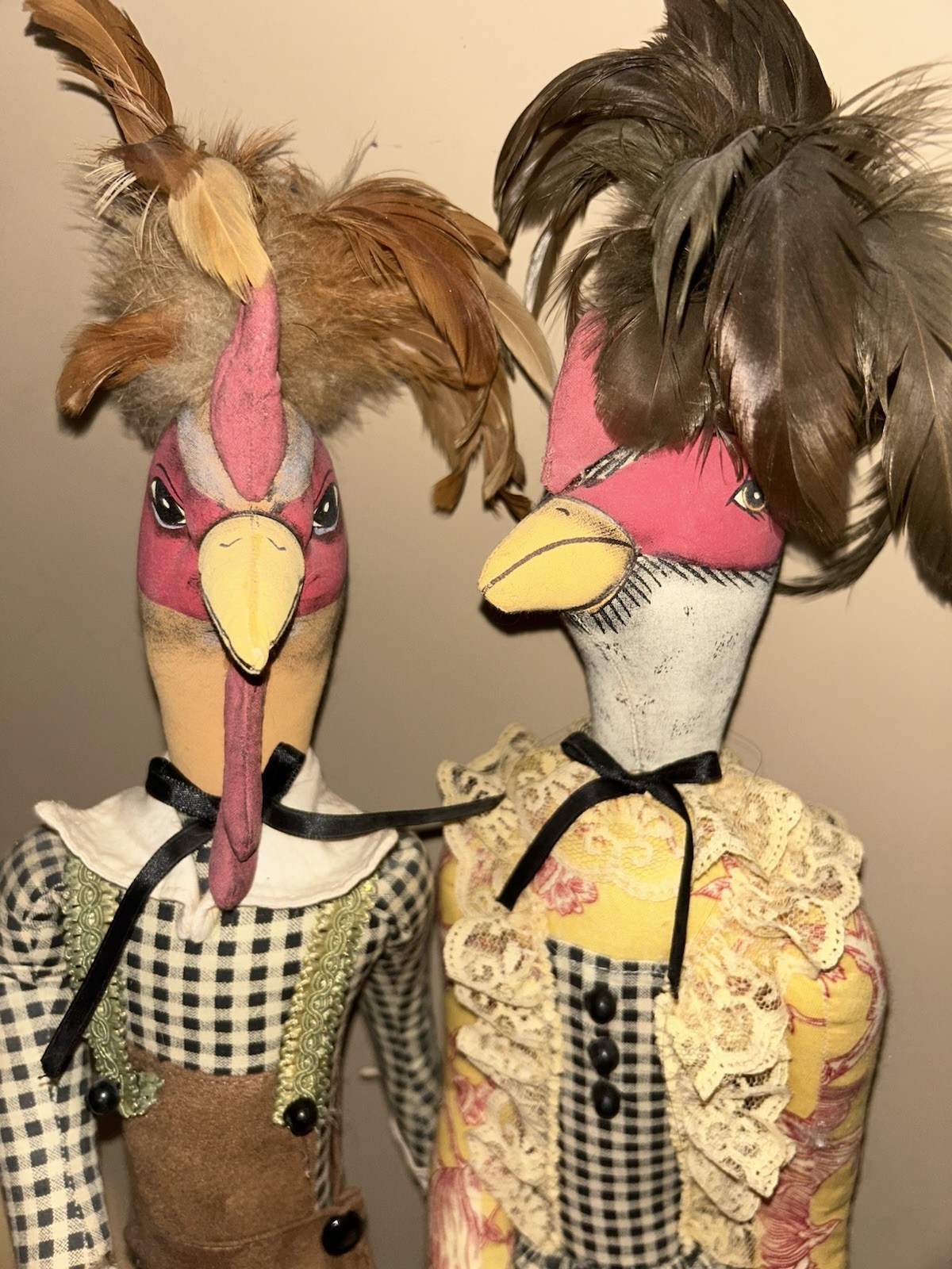 Gathered Traditions Reginald Rooster And Hermoine Hen By Joe Spencer
