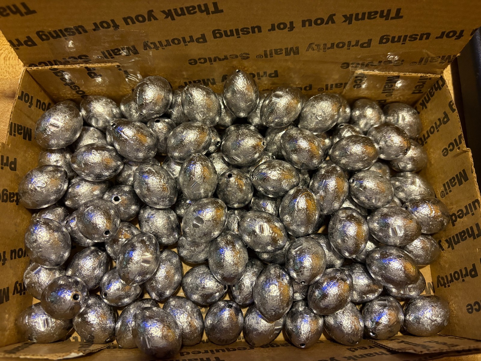 2 oz Egg Sinkers Slip Fishing Weights Choose Qnty 25/50/75/100