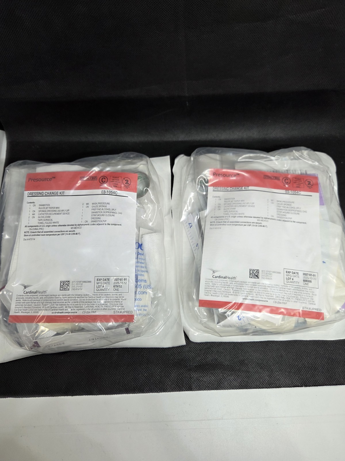 Lot of 2 Sealed Cardinal Health Presource Dressing Change Kit 03 1054C