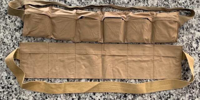 EARLY WWII M1903A3 SPRINGFIELD AND M1 GARAND REPLICA BANDOLEER IN OD#1 (KHAKI)