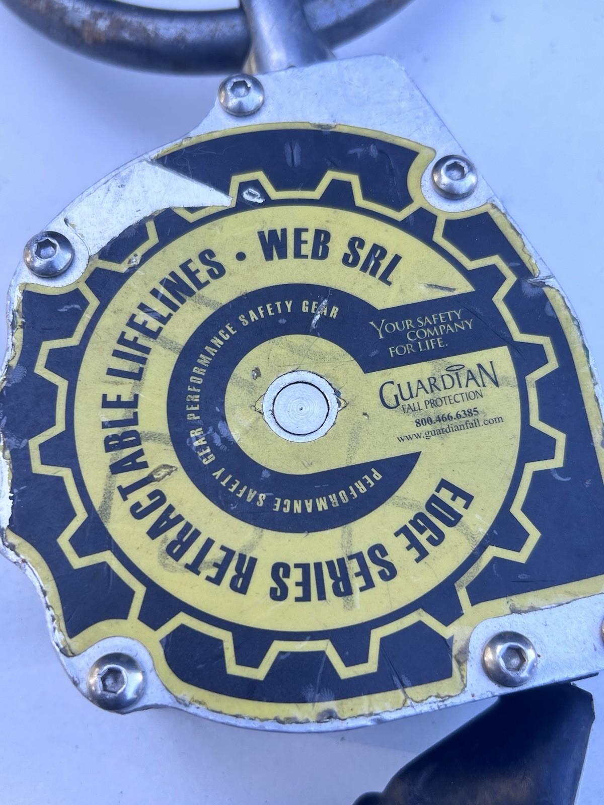 Guardian Fall Protection 11' Halo Web SRL 10900 & Carabiner Swivel Top Snap Hook