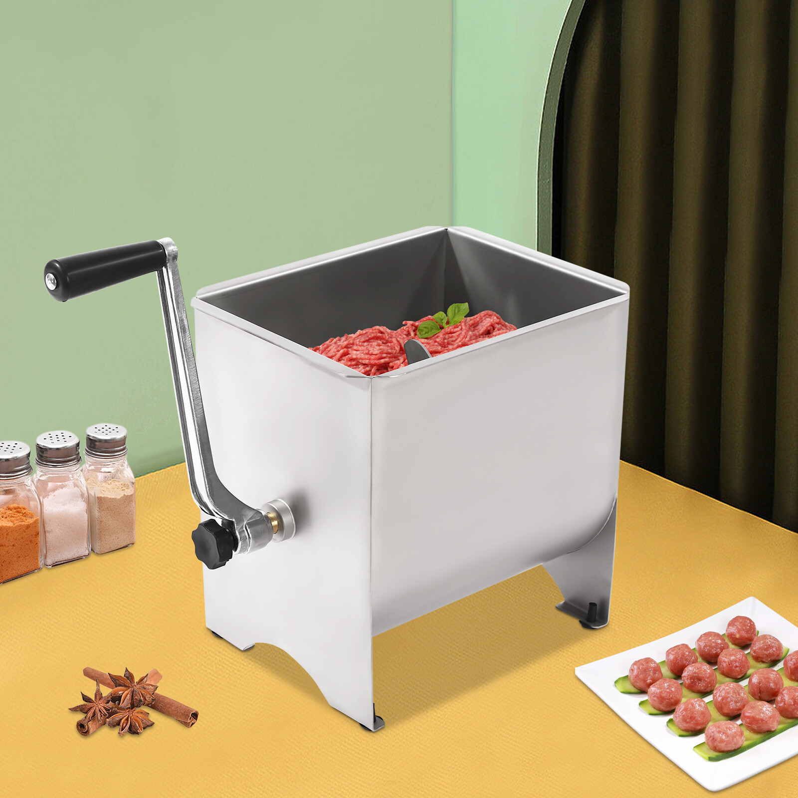 Stainless Steel Meat Mixer, Manual Meat Mixer, Commercial Kitchen Meat Mixer