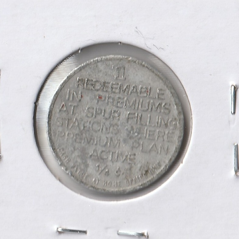 Trade Token Spur Filling Stations 1/4 Cent