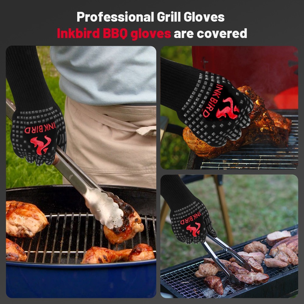 INKBIRD Wireless Meat Thermometer 5G WiFi BBQ Smoker Oven Mitts Grilling Gloves