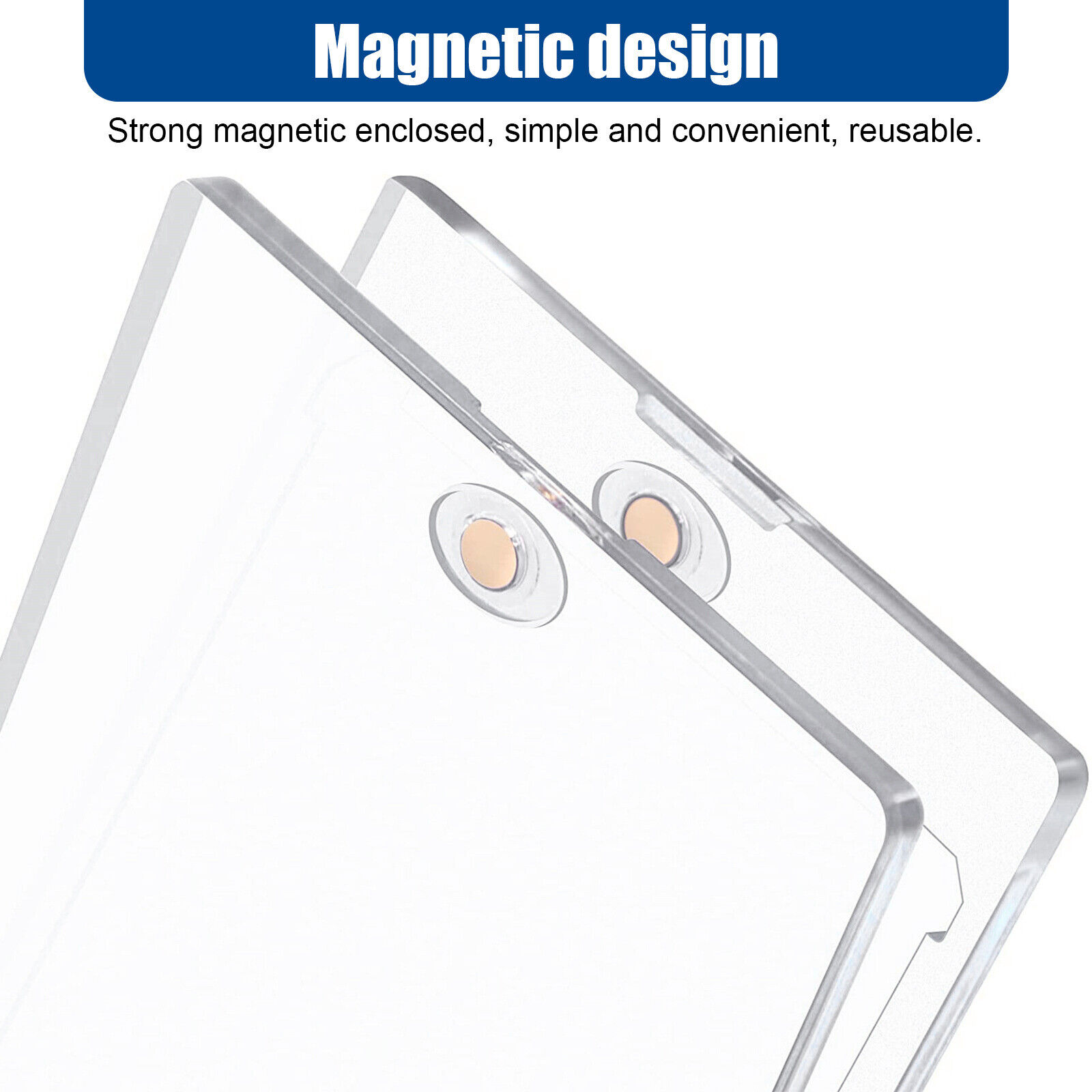 30 Pack Magnetic Trading Sports Card Holders 35pt One-Touch Hard UV Protection