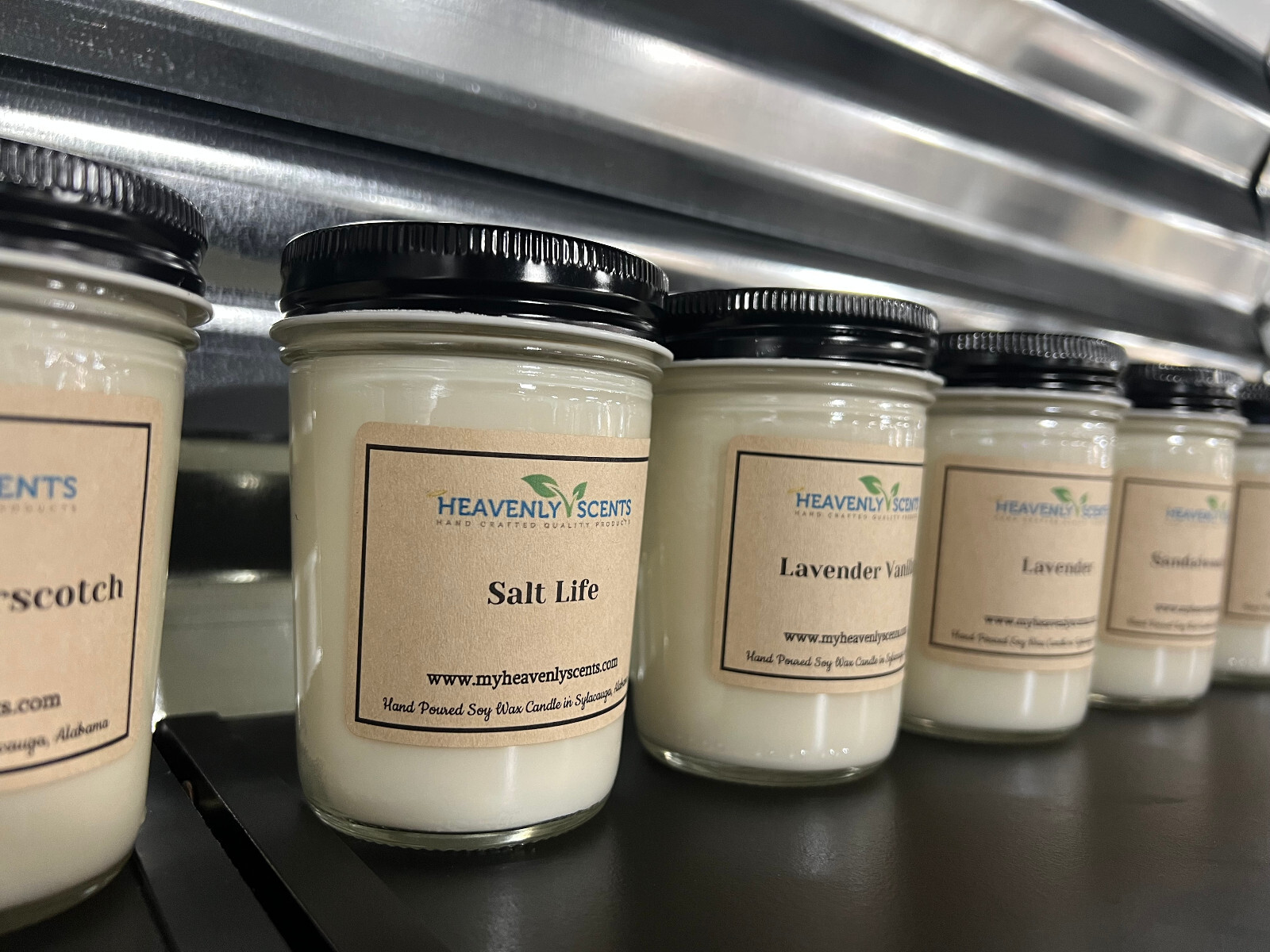 8 oz Mason Jar Soy Wax Candle, Cotton Wick, Strong Scented, Heavenly Scents