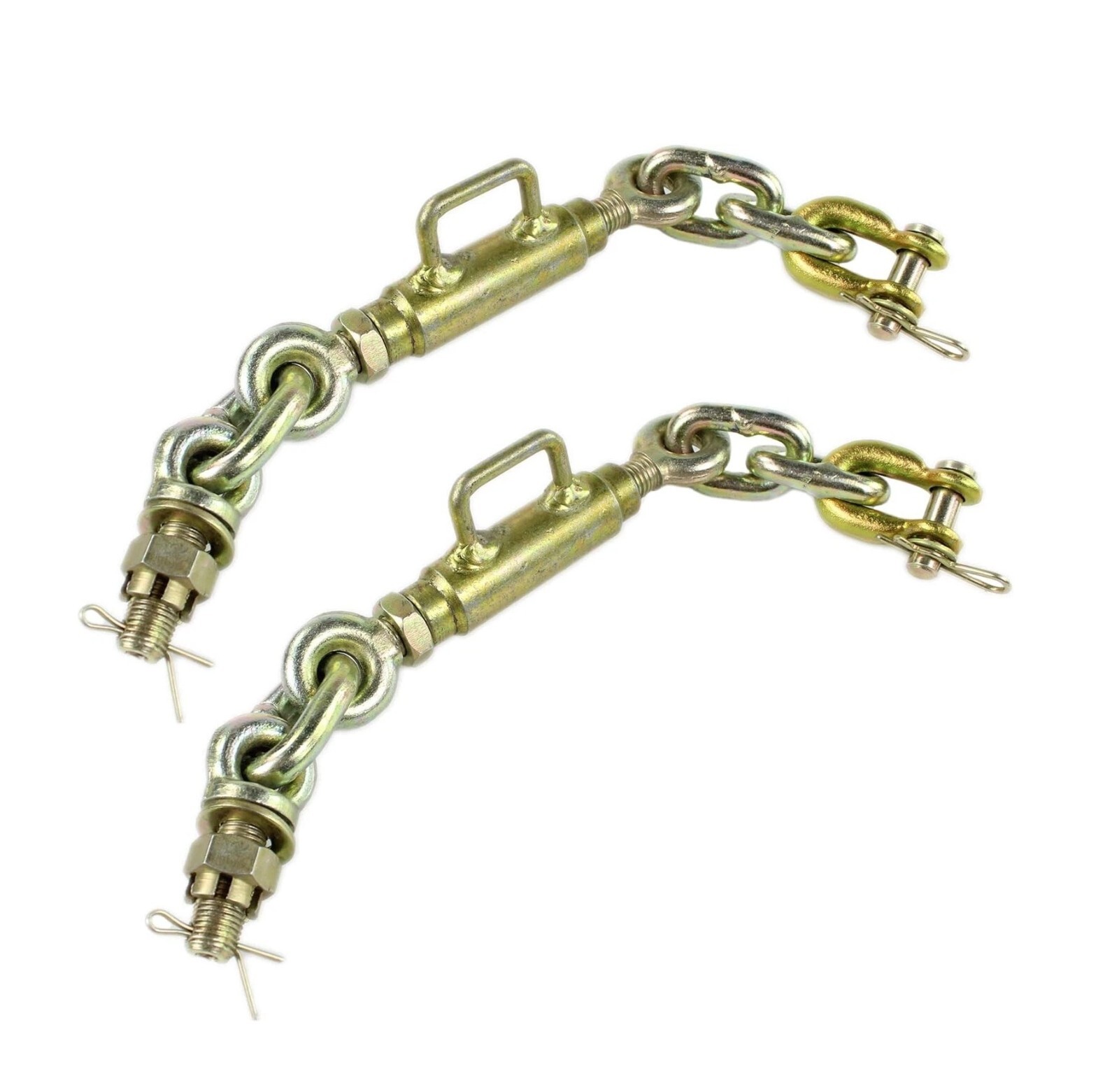 2 Universal 3 Point Hitch Chain Stabilizer Sway Check Chain 11.75" to 13.5"