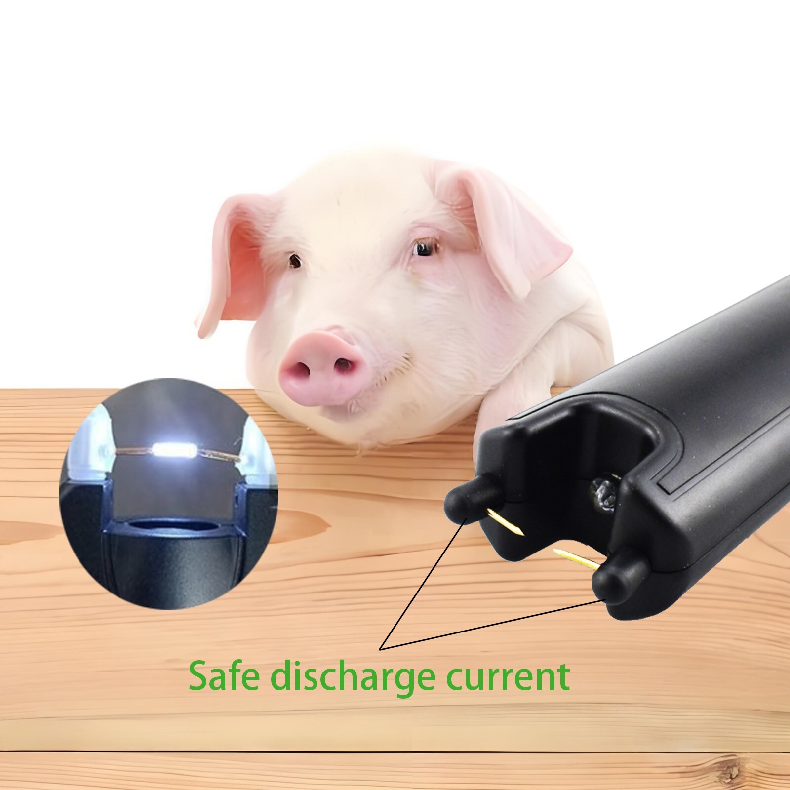 USB Portable Cattle Prod Stick Electric Livestock Prodder For Cow Pig Goats