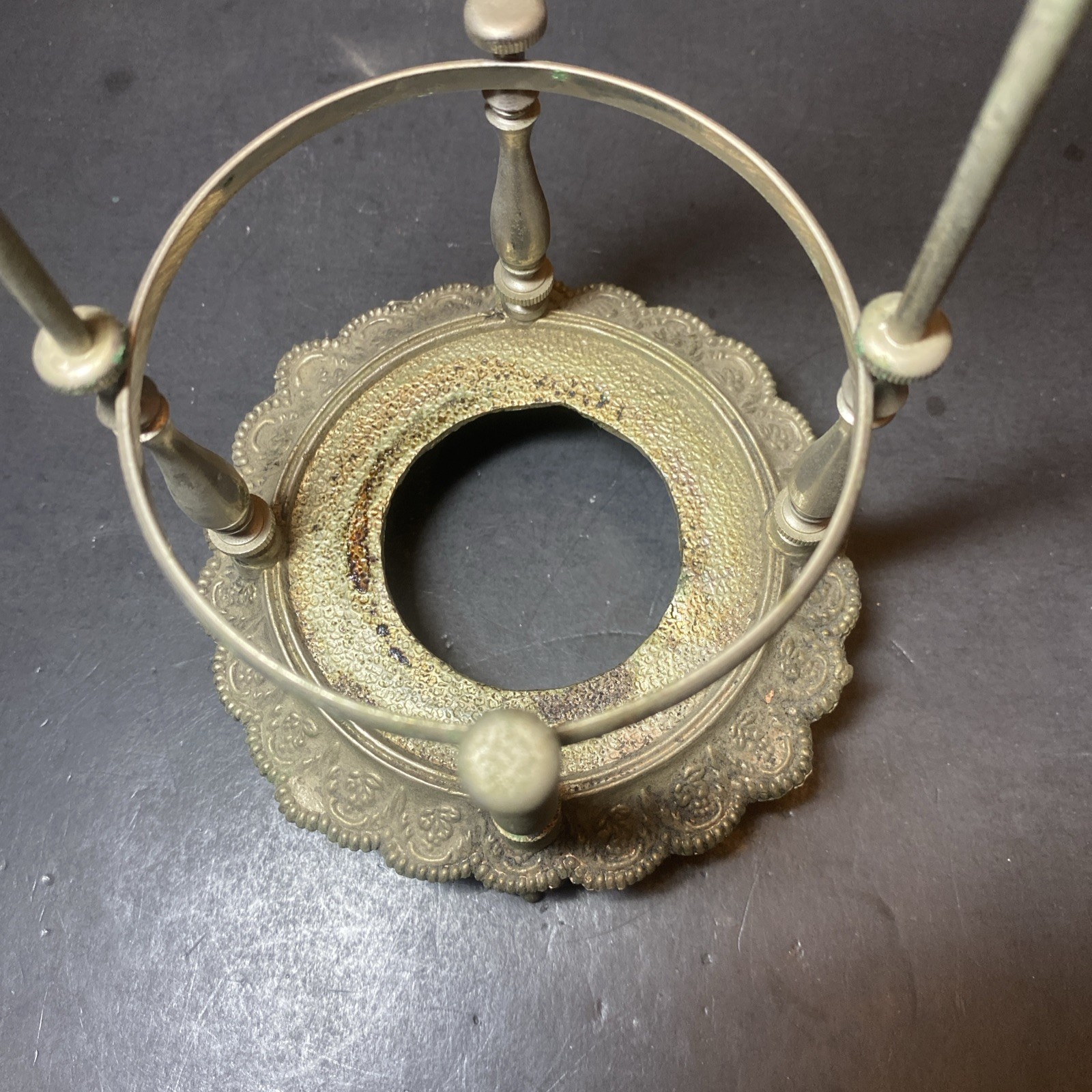 Antique Victorian Silverplated Bird & Floral Motif Frame. Taxidermy Stand Idea.