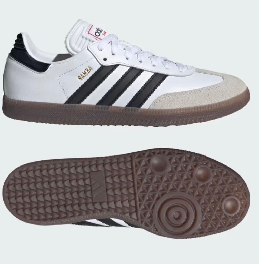Women’s adidas Samba Indoor Soccer Shoes White Black Gum IH6001 Unisex