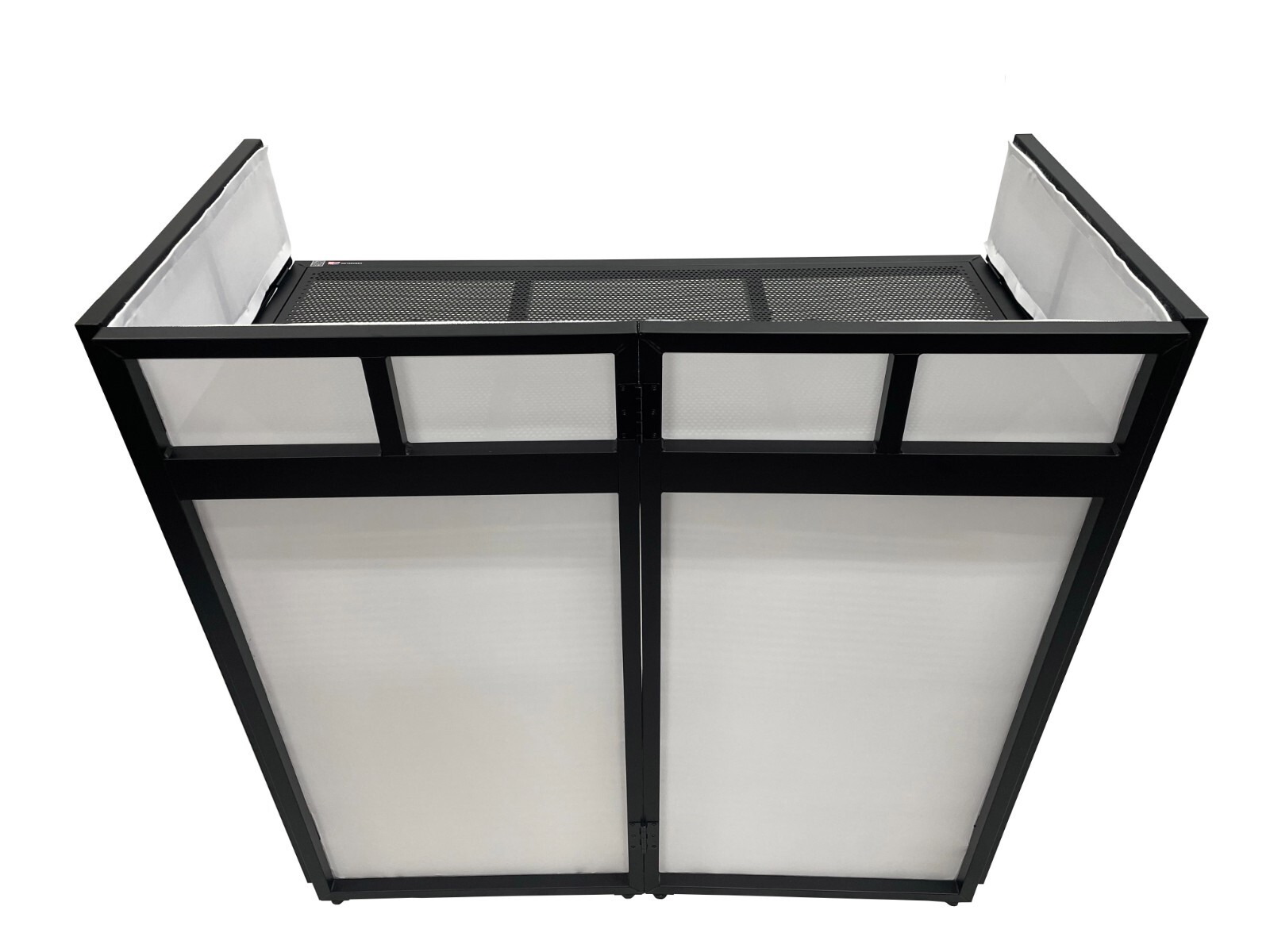 Large 46" Wide DJ Event Facade White/Black Scrim Booth+ Upper/Lower Color Mixing