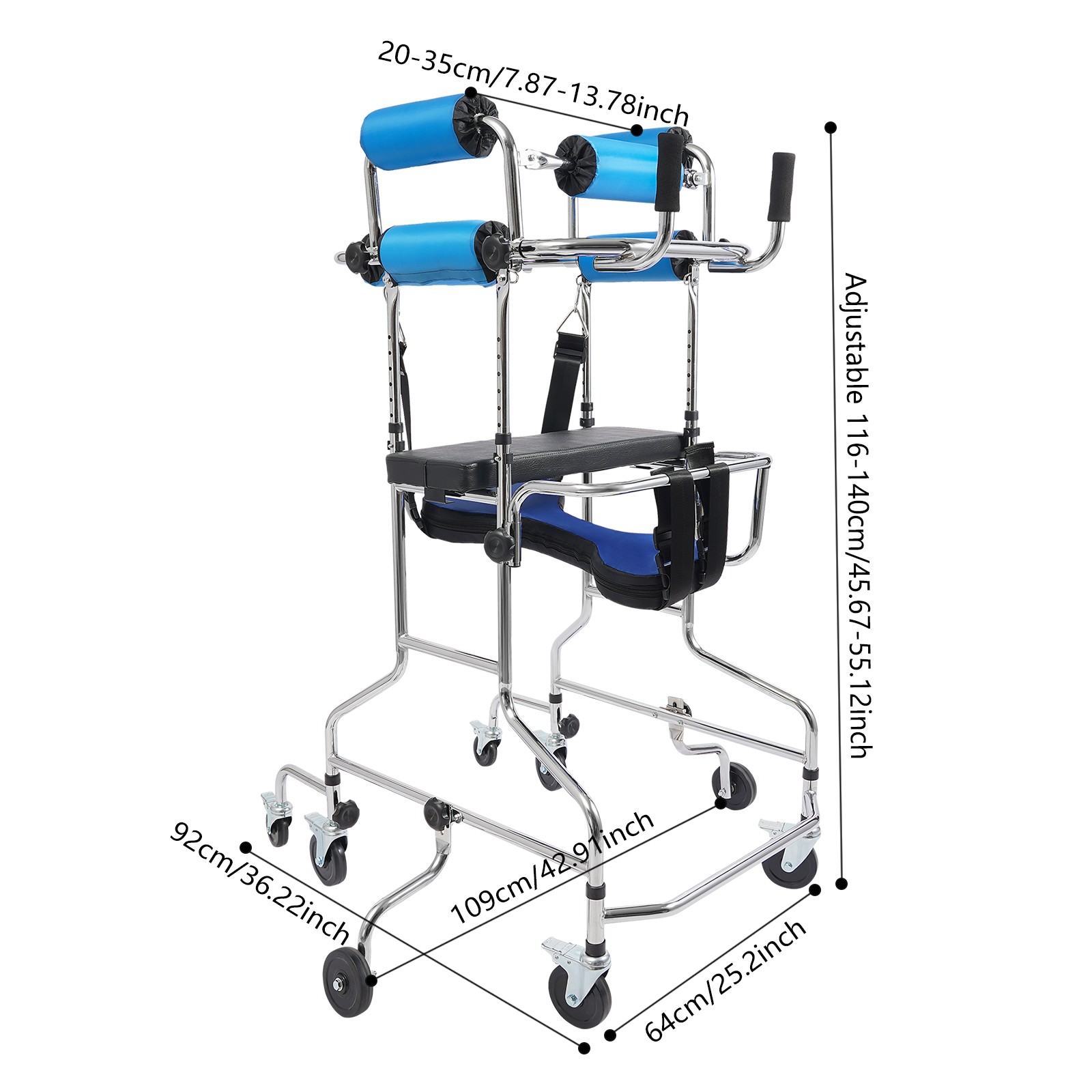 Adult Walker for Seniors Hemiplegia Rehabilitation Standing Frame,Anti Recline