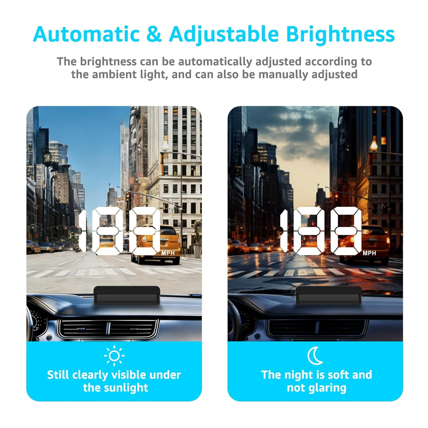 Heads up Display for Cars,Car Hud,Head up Display for Car,Digital GPS HUD Speedo