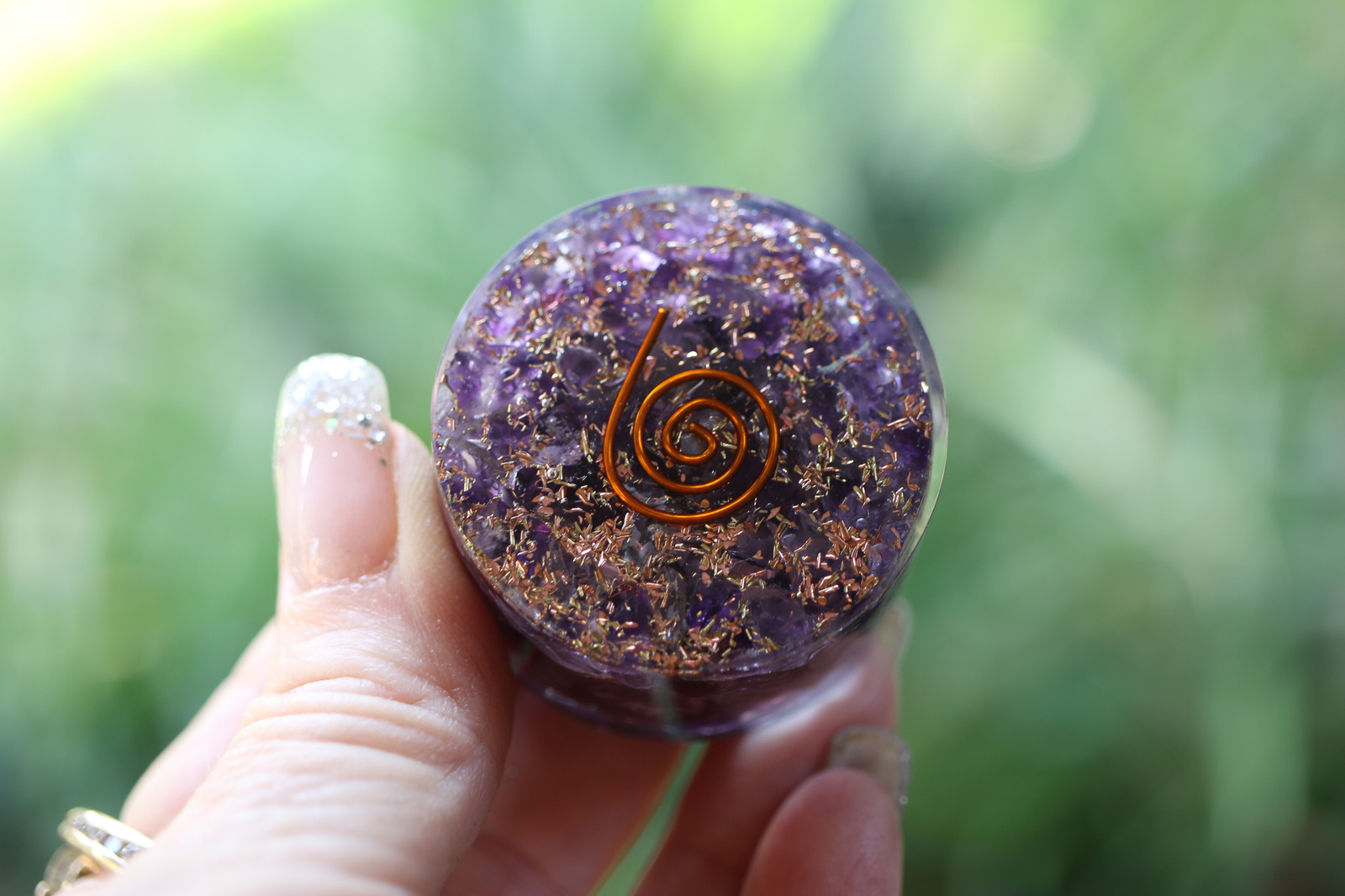 Amethyst Orgone Tower Buster 1.75" EMF Protection Energy Generator