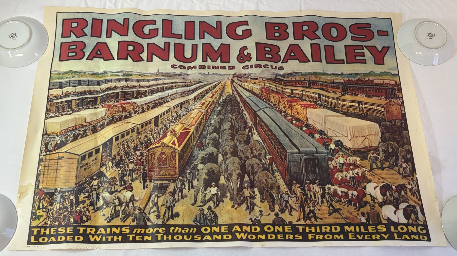 1971 RINGLING BROS BARNUM AND BAILEY CIRCUS POSTER ~ Trains P-25