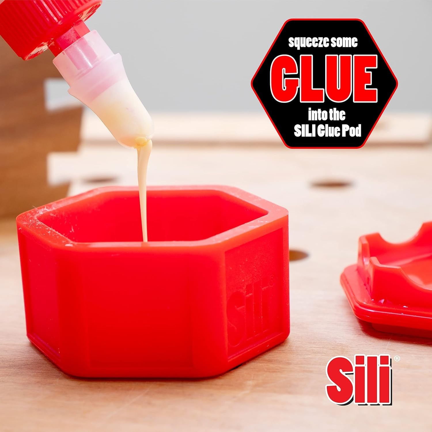 Sili Non-Stick Micro Silicone Glue Brush Wood Glue Applicator Set | Fine