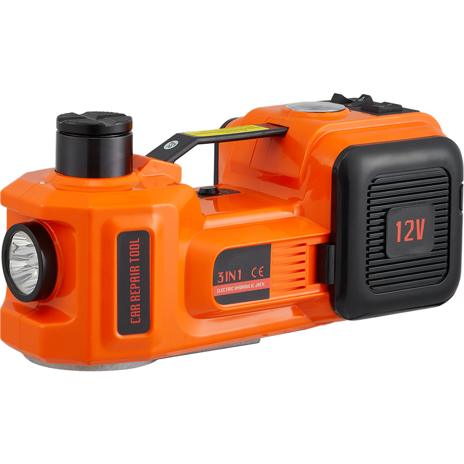 VEVOR 5 Ton 12V Electric Car Floor Jack Hydraulic w/Built-in Tire Inflator Pump