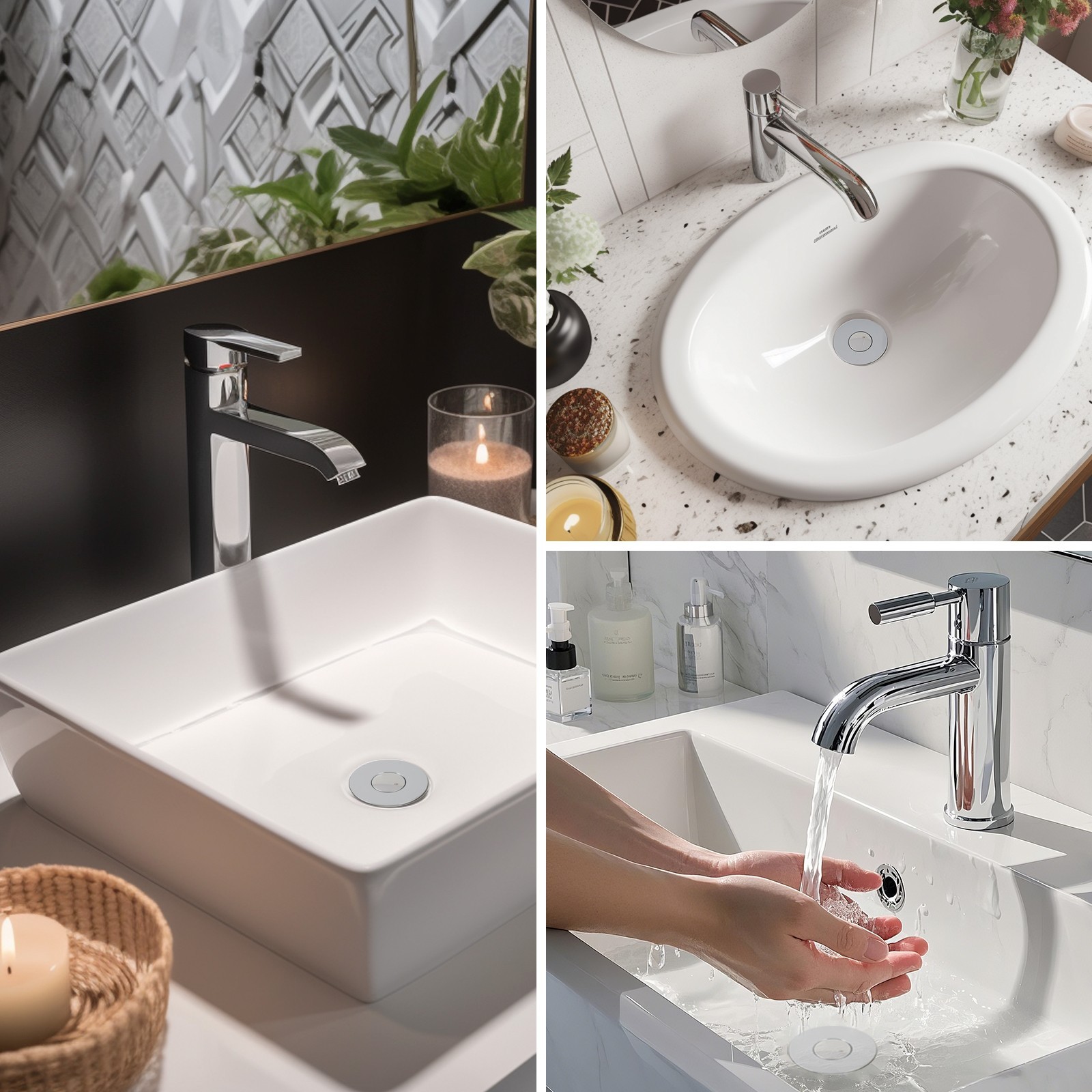 Universal Bathroom Sink Plug Stopper Wash Basin Core Bounce Pop Up Drain Filter