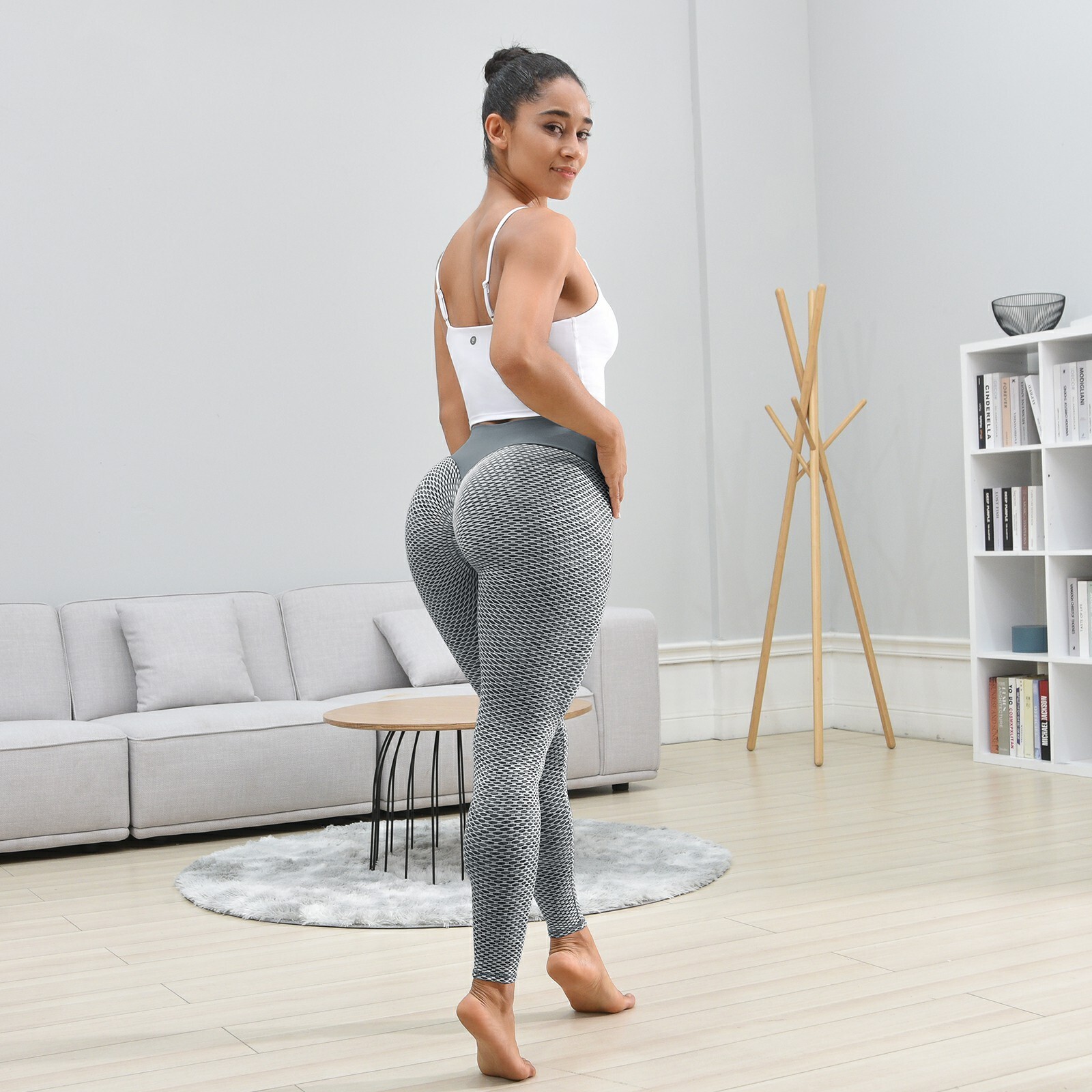 Women's Tik Tok Texture High Waist Butt Lifting Yoga Leggings