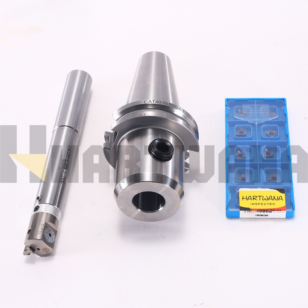 20-26mm Boring Head Straight Shank 20mm Indexable Boring Bar Set CAT40-SLN20-63
