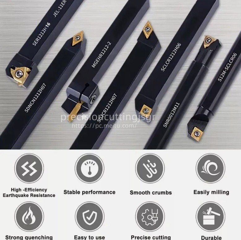 21PCS 1/2"/12mm Shank Indexable Carbide Lathe Turning Insert Tool Holder Bit Se