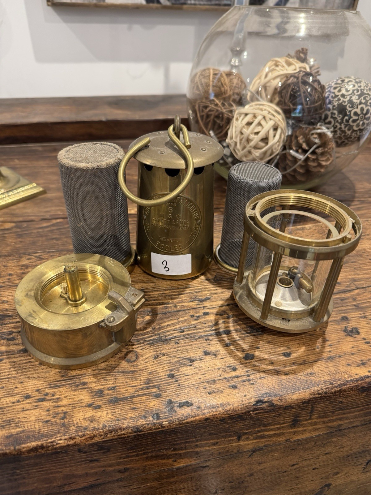 3 X Almost Identical Eccles Safety Lamps by The Protector Lamp Lighting Type 6