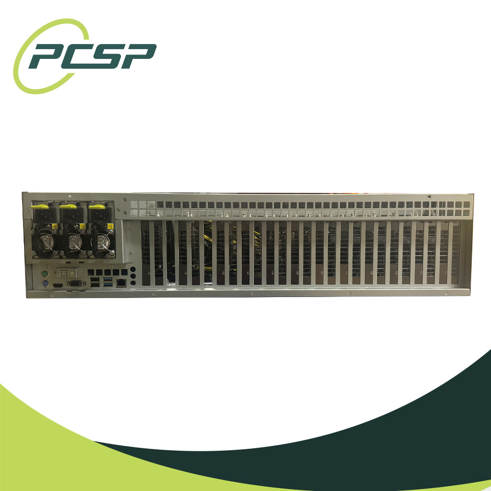 Custom Octominer X12ULTRA 12 GPU Crypto Mining Rig 2250W 4GB G3900 **NO GPUs**