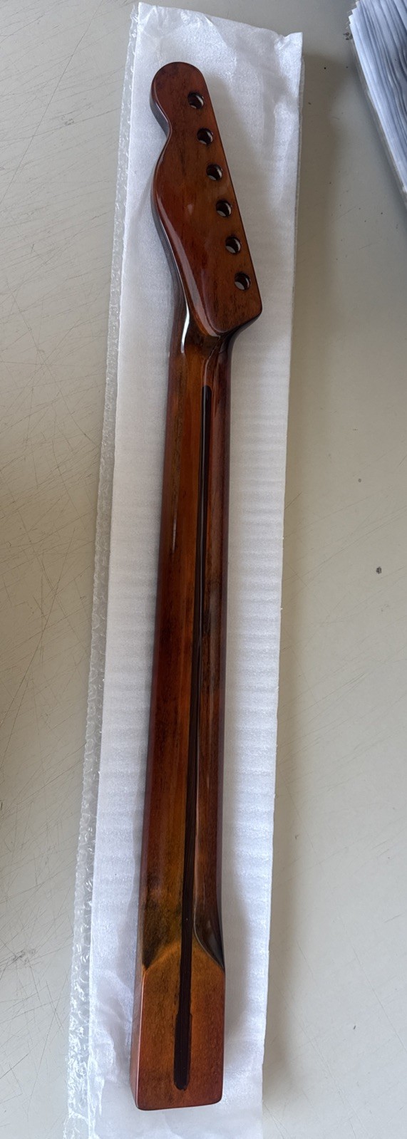 RuiJOIWAT Vintage 21 Frets Telecaster Guitar Neck - Red Wood Glossy