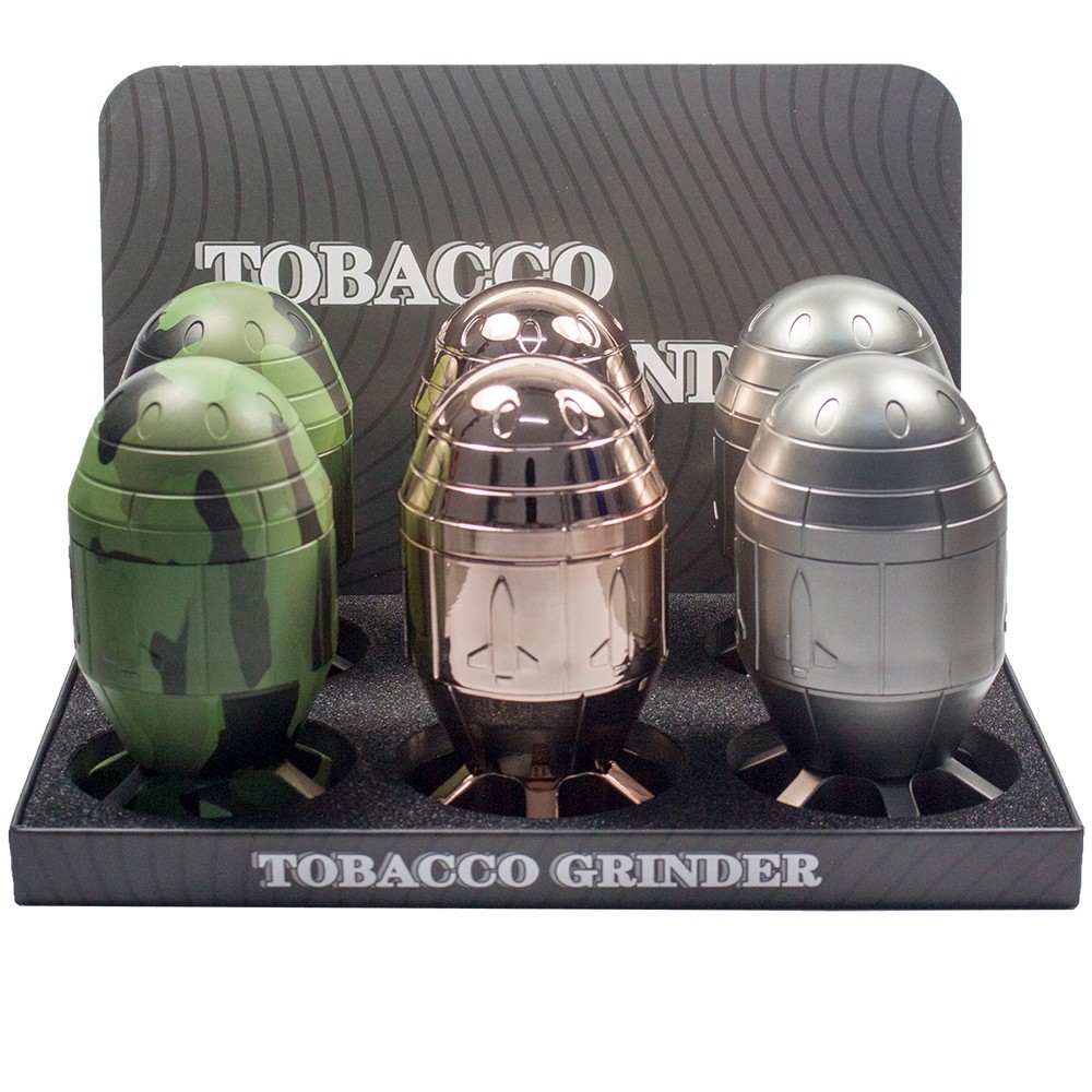 Funny Missile shaped Tobacco Grinder 4 Layer Spice Crusher for Kitchen Novetly