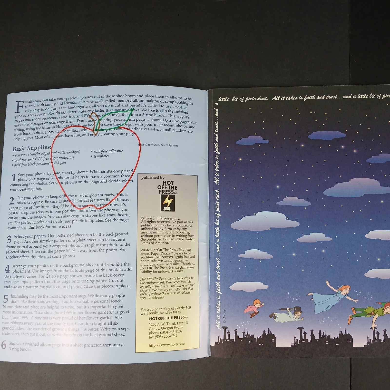 Disney Classics 2 Paper Pizazz 10 patterned pages 8 1/2 x 11" Characters HOTP